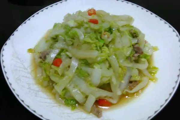 大白菜炒肉丝
