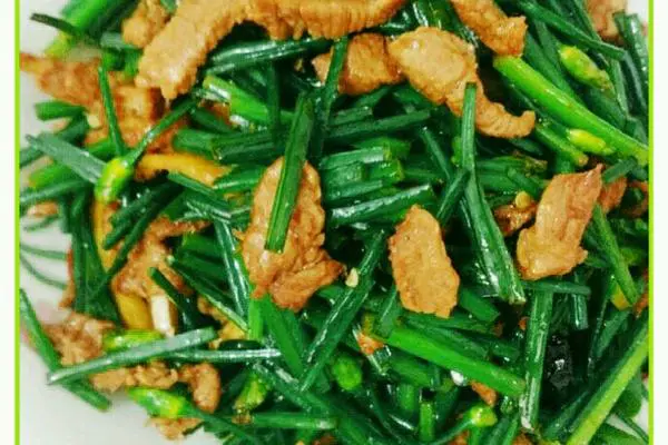 韭菜花炒肉