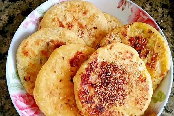 豆渣芝麻糖饼