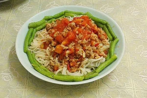 番茄肉碎拌面