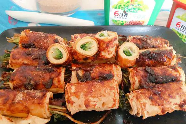 豆腐皮时蔬卷