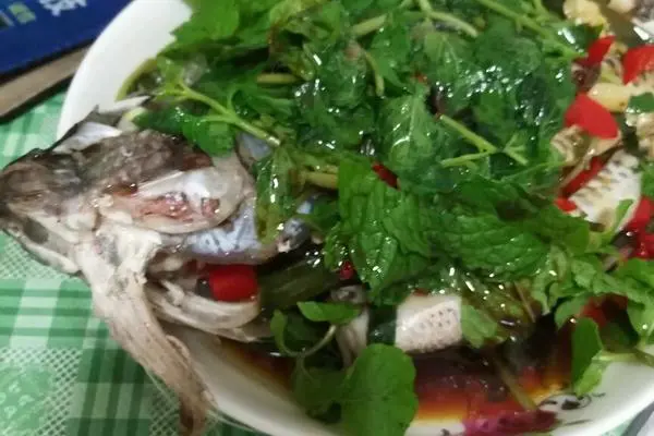 薄荷蒸罗非鱼