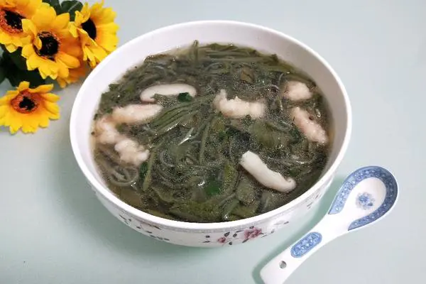 虾滑莼菜汤
