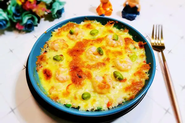 虾仁芝士焗米饭