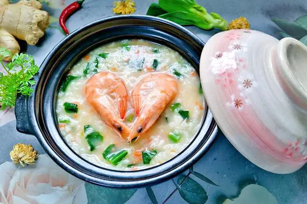 鲜虾砂锅粥