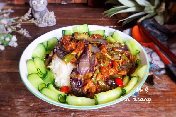 肉末鱼香茄子盖饭