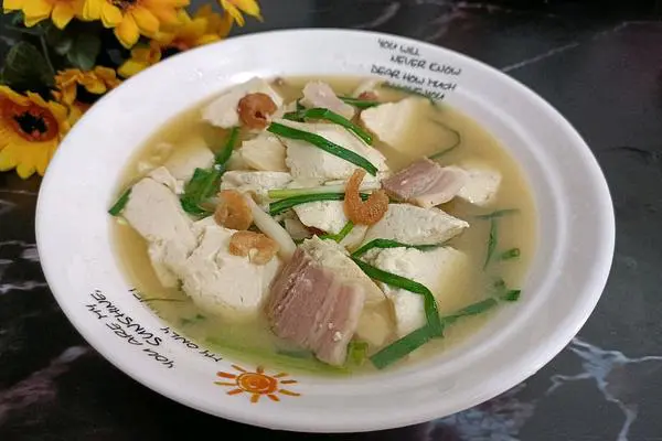 开洋咸肉煮卤水老豆腐