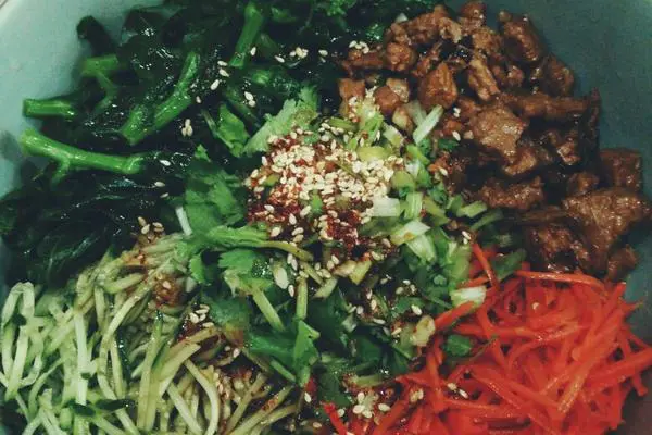 油泼扯面加臊子（蔬菜版）