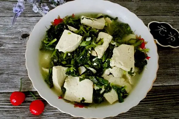 小白菜熬豆腐