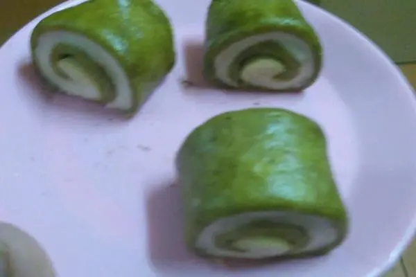 抹茶双色馒头