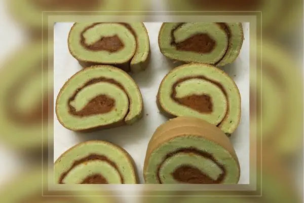 菠菜汁蛋糕卷