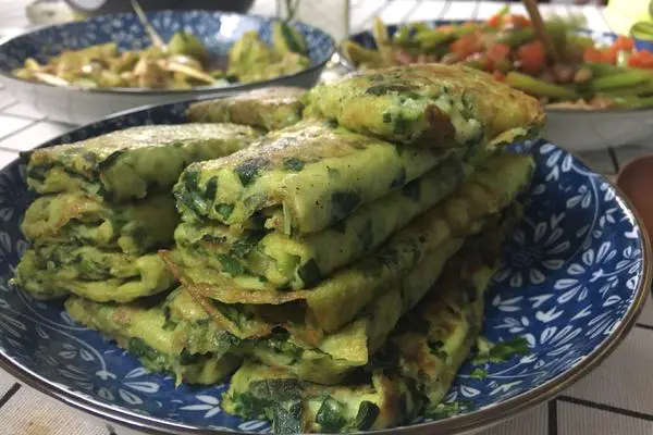 韭菜鸡蛋煎饼（电饼档模式）