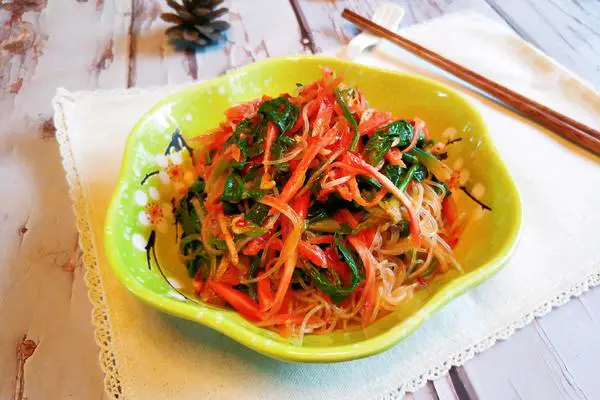 凉拌菠菜粉丝