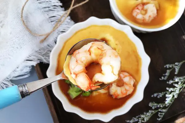 虾仁豆腐蒸水蛋