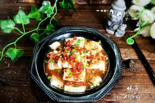 辣椒酱蒸豆腐