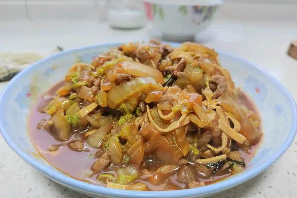 白菜炒肉丝