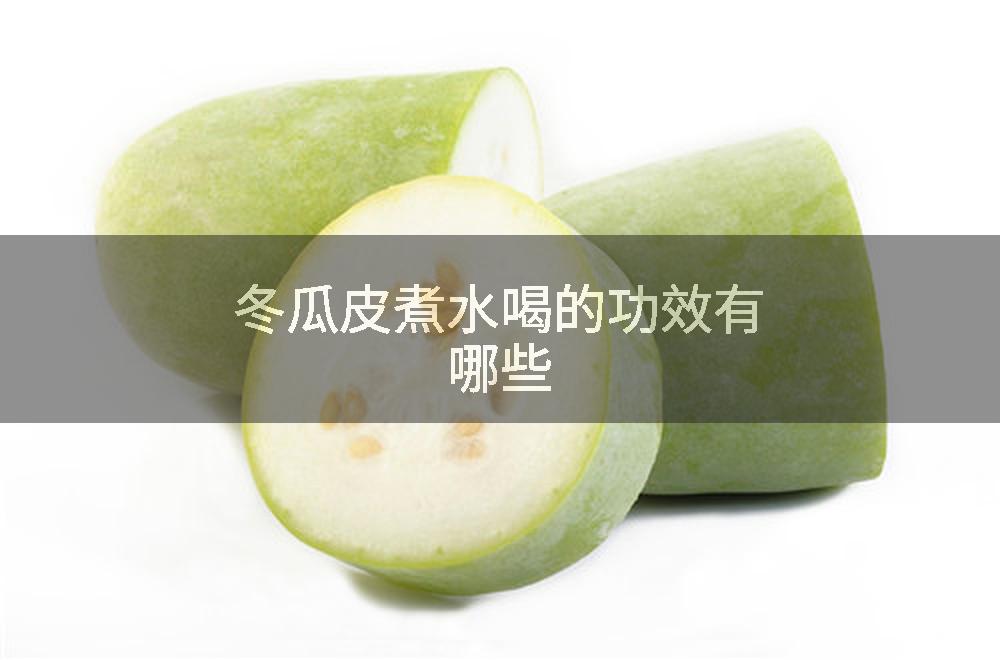 冬瓜皮煮水喝的功效有哪些
