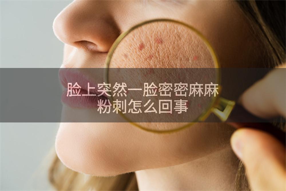 脸上突然一脸密密麻麻粉刺怎么回事