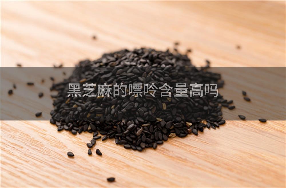黑芝麻的嘌呤含量高吗