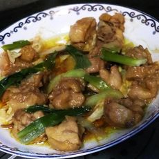 快手低脂茶树菇腐竹蒸鸡