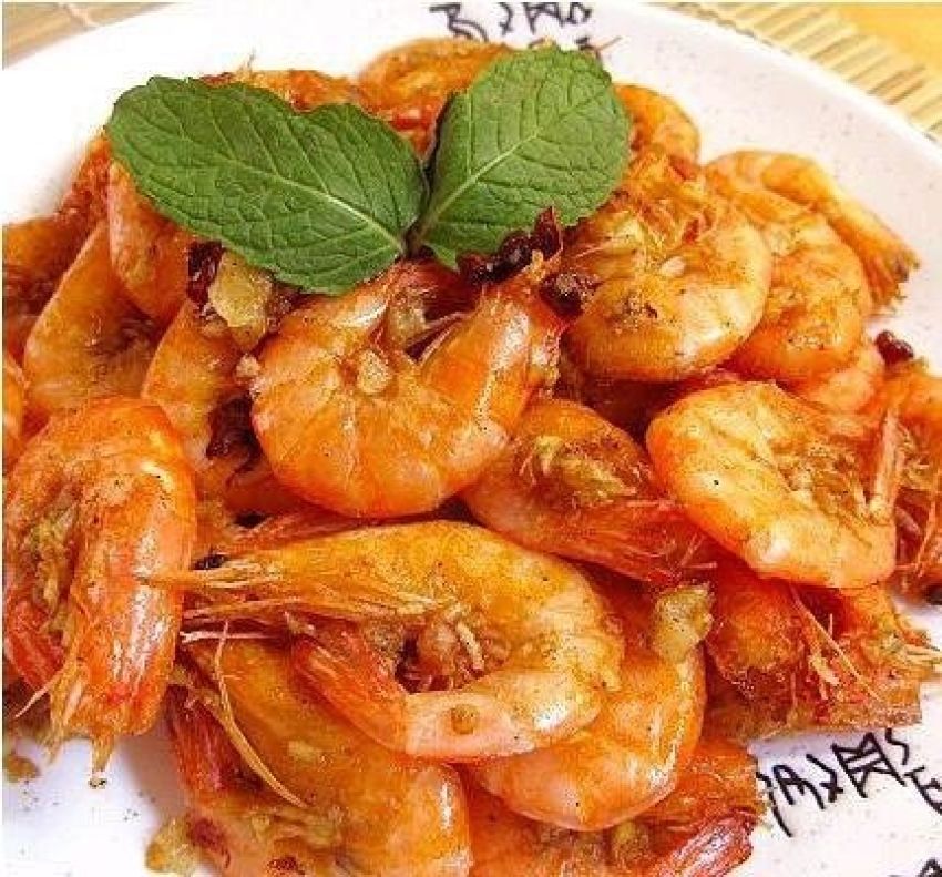 椒盐虾，香酥微辣口味