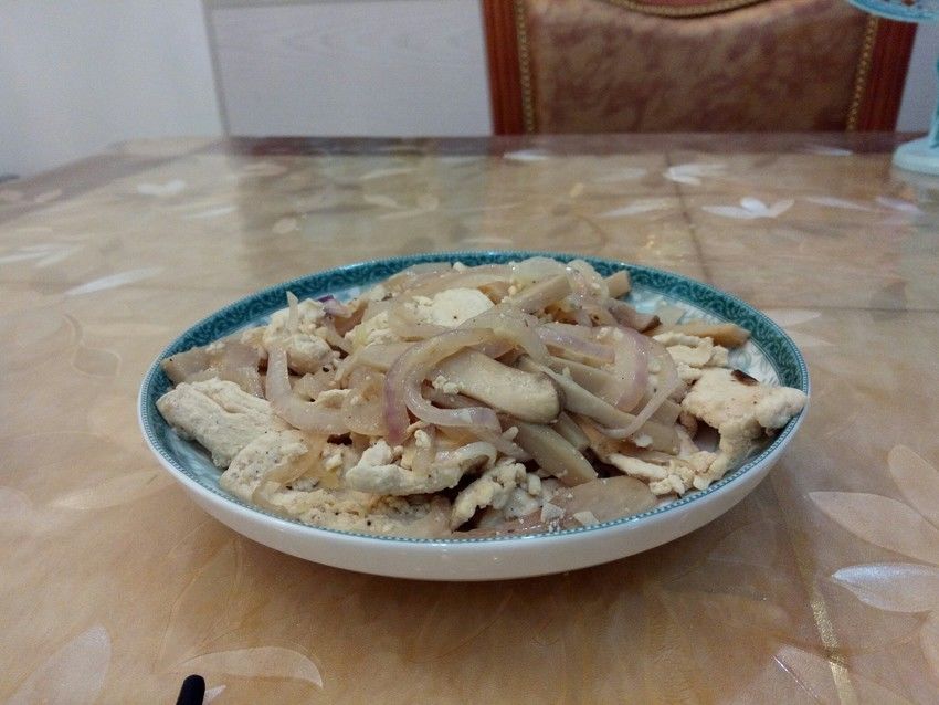 低卡黑椒洋葱杏鲍菇鸡胸肉~