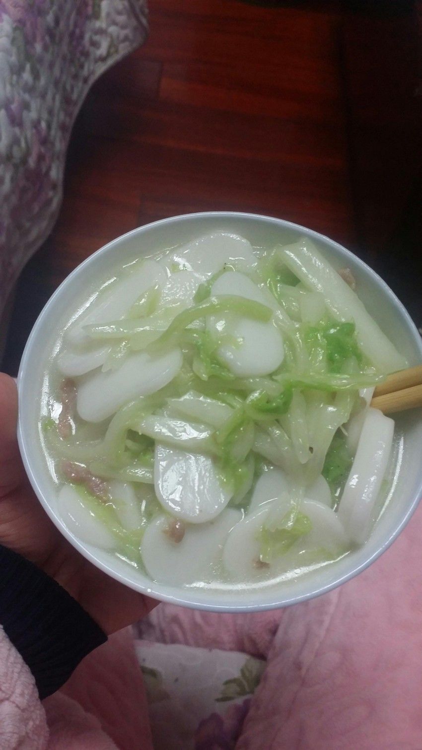 黄芽菜炒年糕