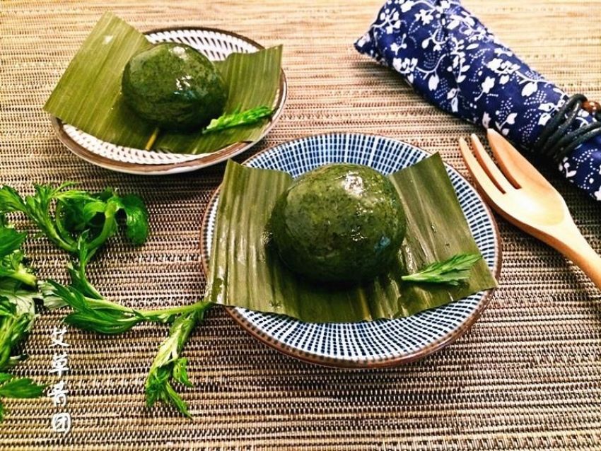 手工艾草青团