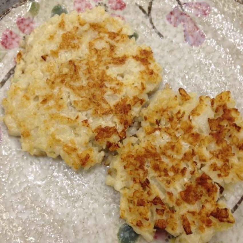 给自己的减肥餐-鸡胸藕饼