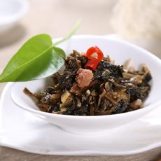 自动烹饪锅简单做肉末梅干菜-捷赛私房菜