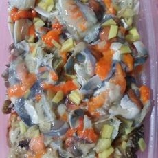 梭子红膏蟹咸蟹