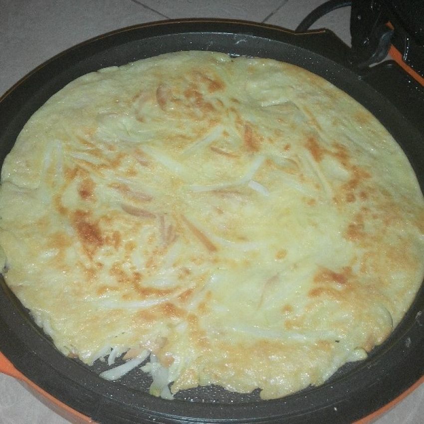 火腿土豆丝鸡蛋饼