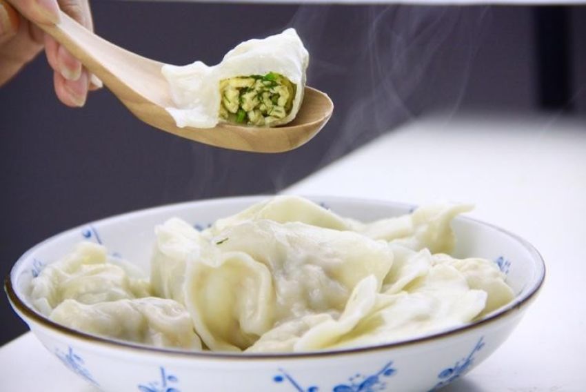 茴香鸡蛋素饺子