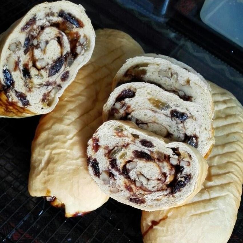 红糖葡萄干核桃面包
