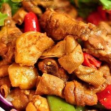 沙茶鸡枞土豆千张结烧翅根