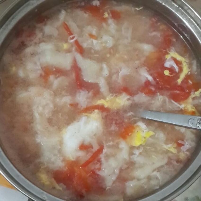 西红柿鸡蛋面疙瘩