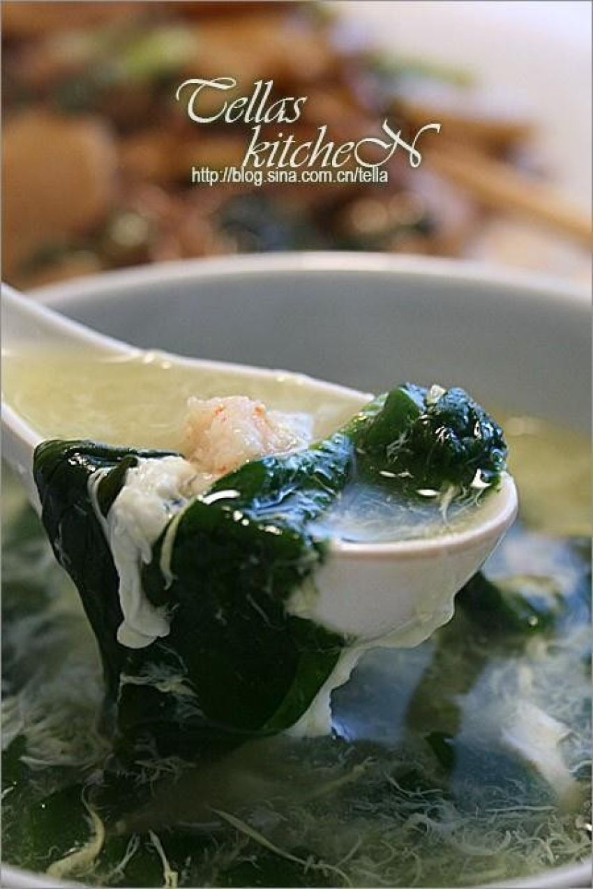 菠菜虾蓉汤