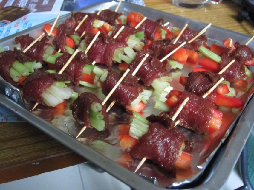 无油蔬菜牛肉卷