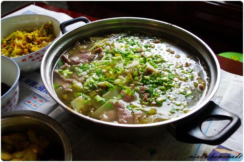 酸菜牛肉汤