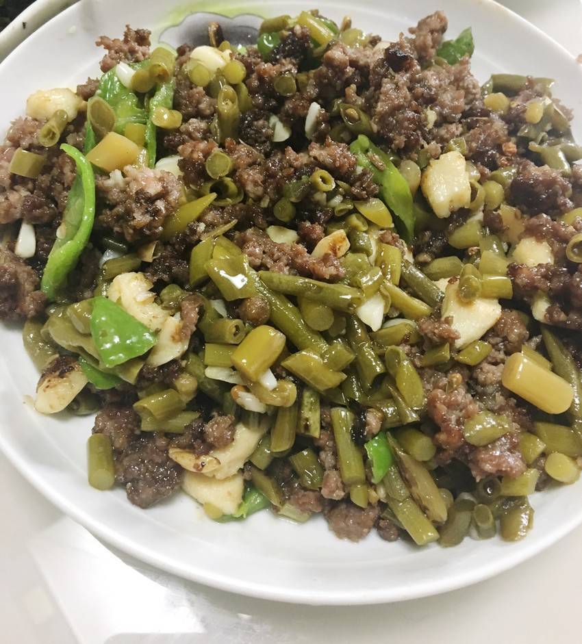 下饭菜 酸豆角肉沫