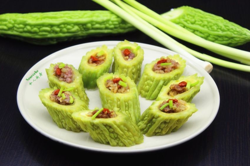 夏天美食,酿苦瓜