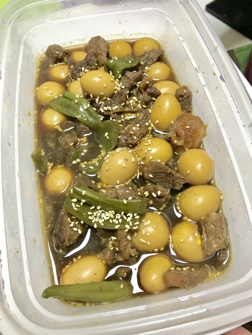 韩式酱牛肉-鹌鹑蛋酱牛肉소고기장조림
