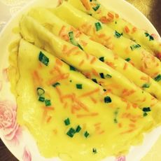胡萝卜葱花鸡蛋饼