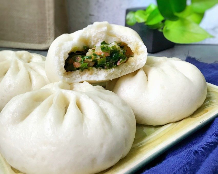 韭菜块肉包子--重点是揉面手法