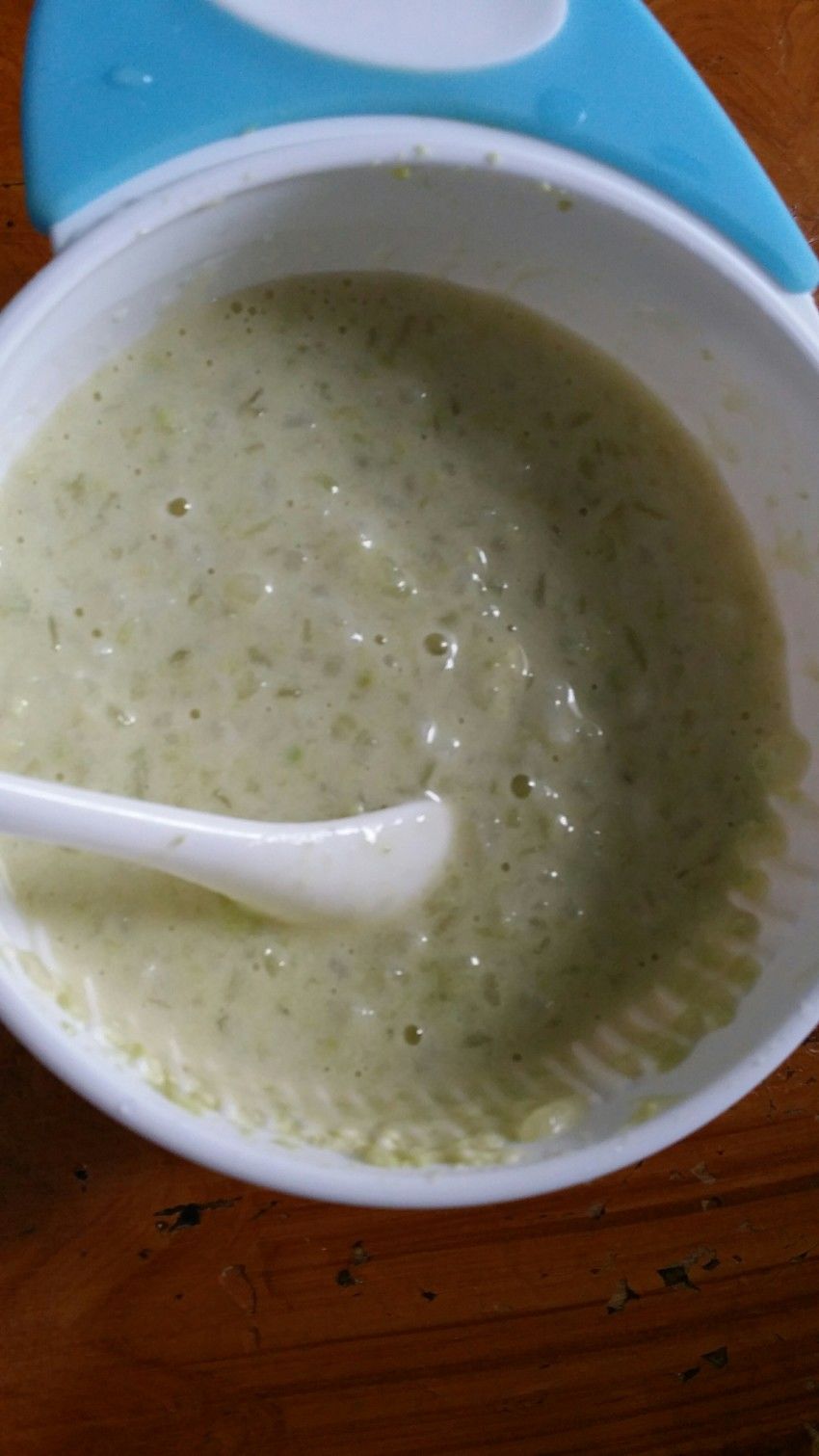 十个月宝宝辅食之九（黄瓜豆米粥）