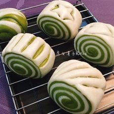 抹茶山药馒头（送十大烘焙美食博主视频教程）