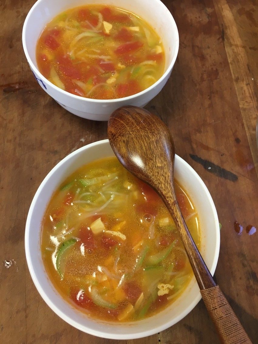 丝瓜番茄粉丝汤