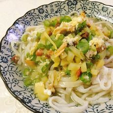 芸豆蛤肉鸡蛋面