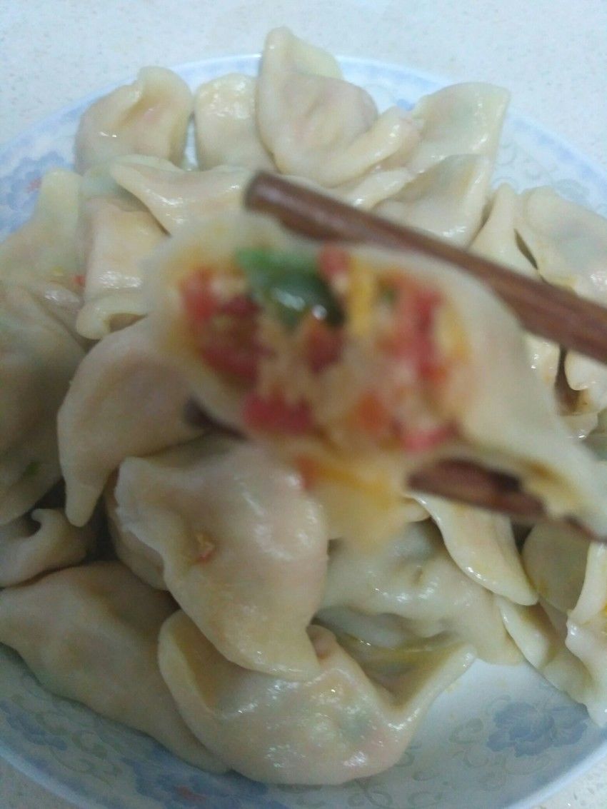 红萝卜鸡铺肉饺子
