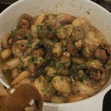 橄榄油焗洋菇虾仁